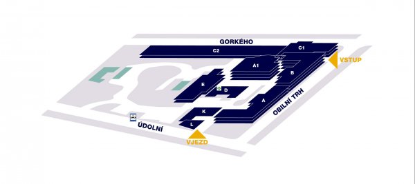 Mapa areálu - Porodnice