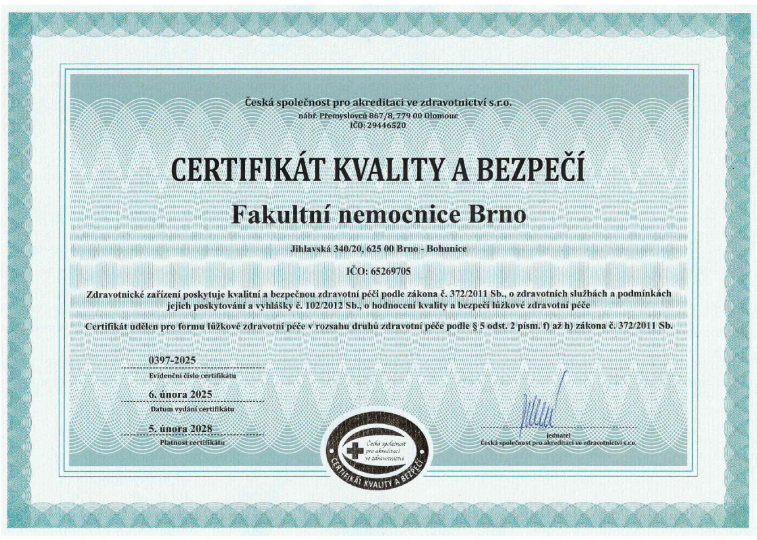 certifikát