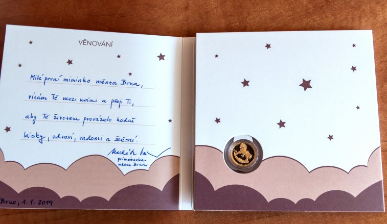 Pamětní dukát primátorky města Brna