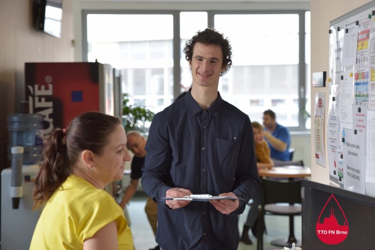 A. Ondra na Transfuzním a tkáňovém oddělení