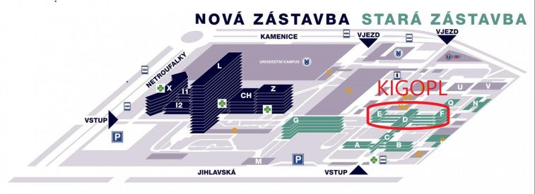 Mapka FN Brno KIGOPL