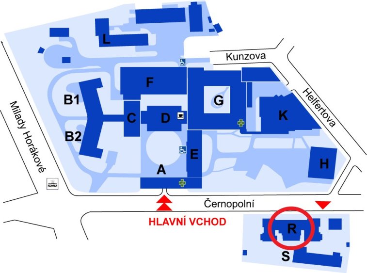 Mapa - Konziliární tým podpůrný a paliativní Dětské nemocnice FN Brno (KTPP)
