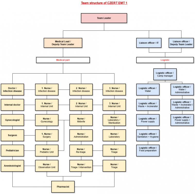 Struktura týmu CZERT EMT